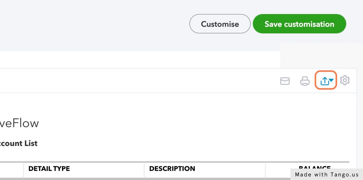 Click the Download/Export Icon