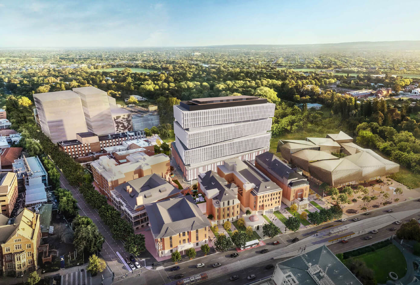 Birds eye view shot of the EIC building