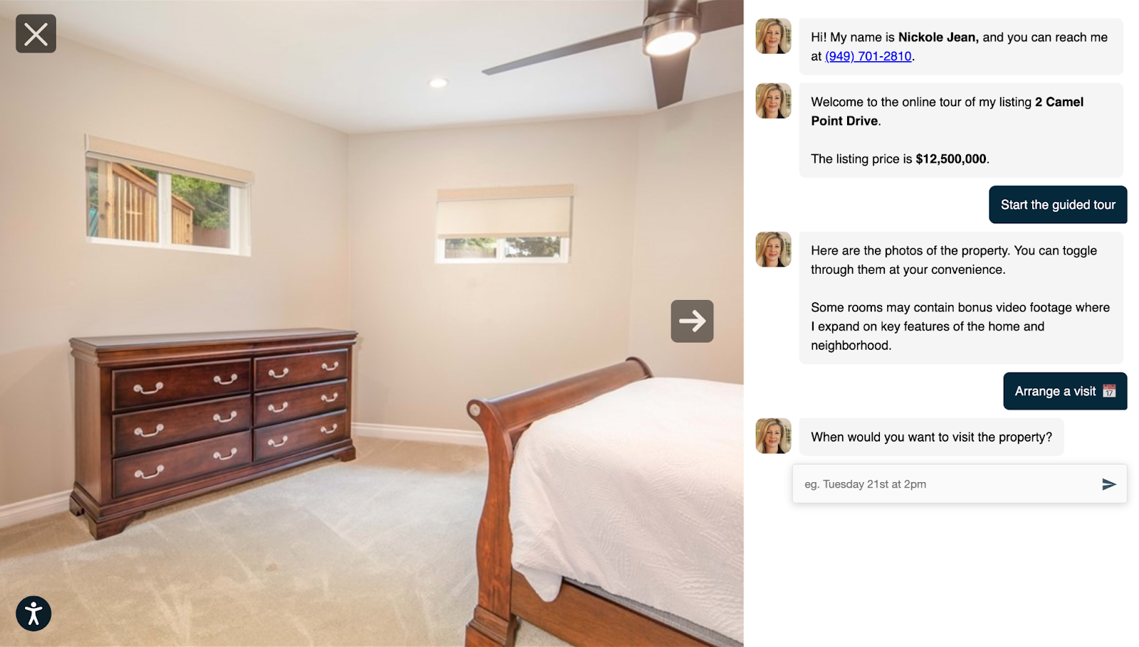 10 real estate conversion ideas to strongly close your 2022- Use an interactive virtual tour with calendar booking