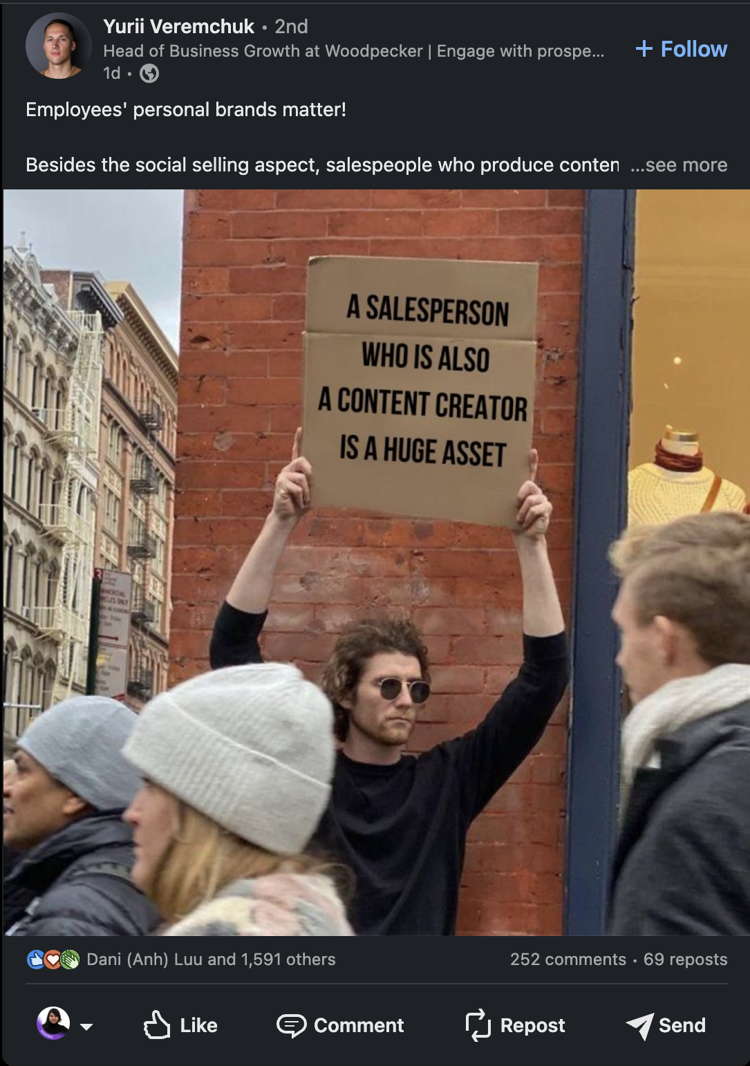 How can marketing contribute to outbound sales efforts: Social selling
