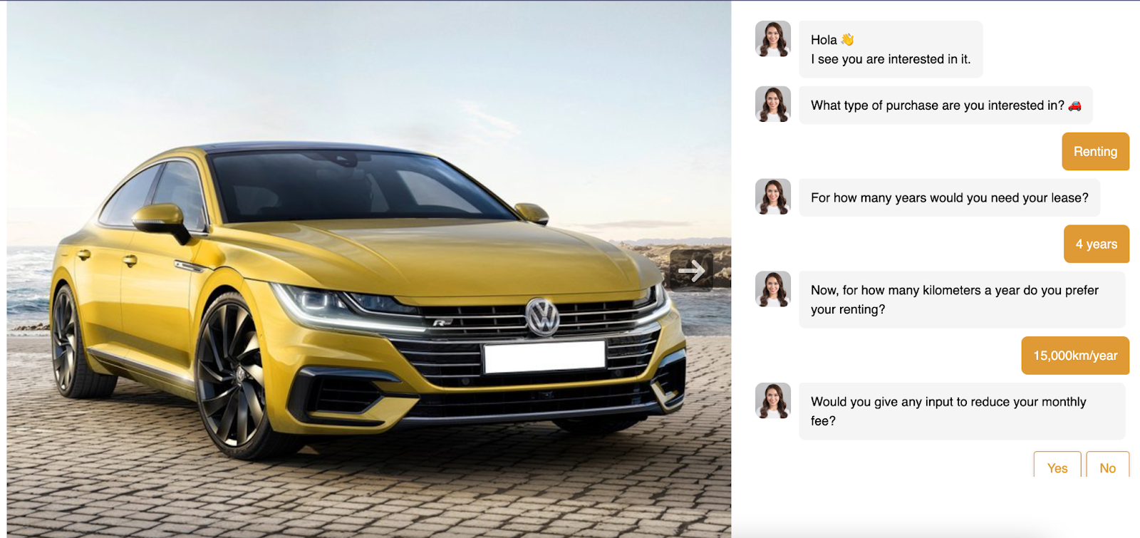 How Volkswagen qualifies 30% of their customers through a single chatbot: Serviceform built a full page bot to help Volkswagen qualify their leads