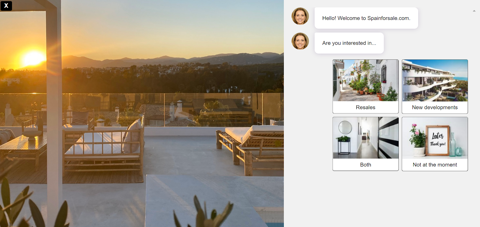 Top 10 examples of chatbot for real estate: Check how SpainForSale.com interacts with clients through our Chatbot to curate property listings