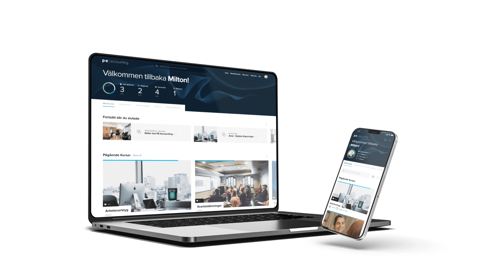 PE Academy built with Learnster's catalog function