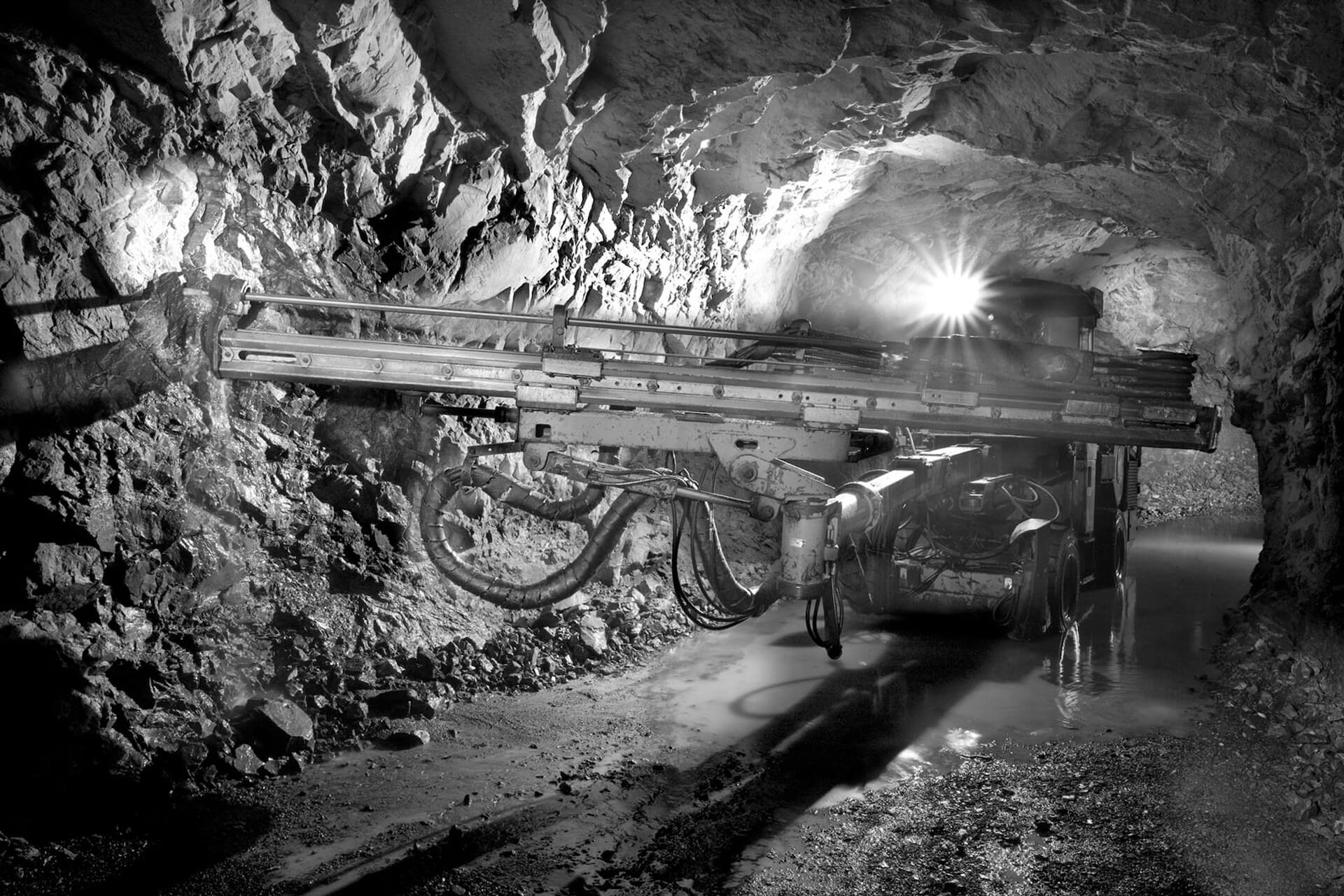 Machine working in mine
