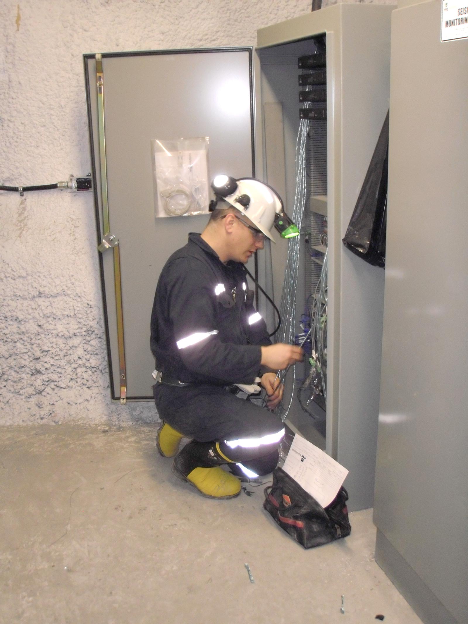 Man working on a piece of equipment