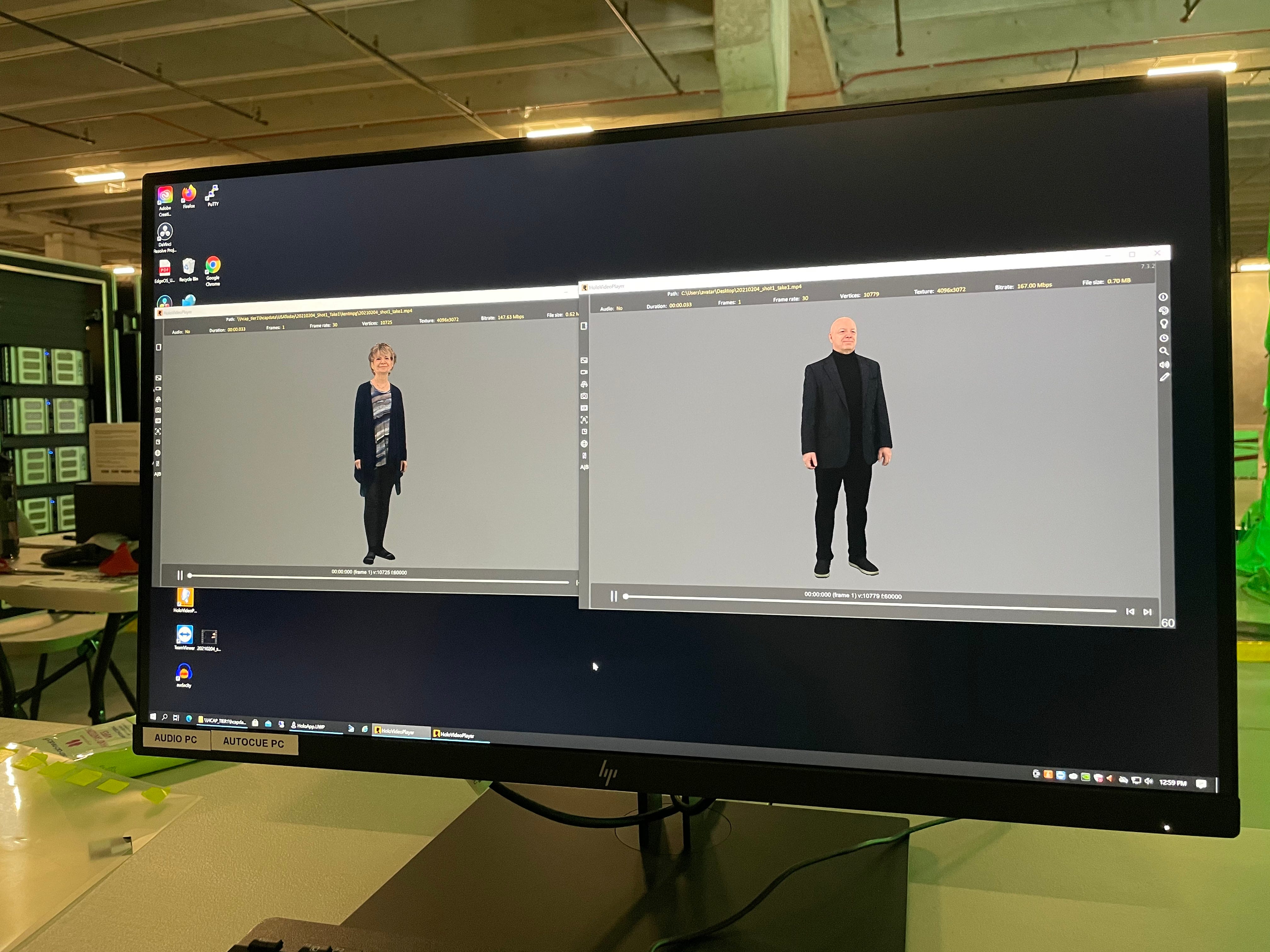 Holograms of USA TODAY's Mike Snider and his wife Julie Snider created at Avatar Dimension in northern Virginia, just west of the nation's capital.