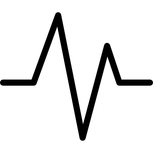 Heartbeat monitor icon.