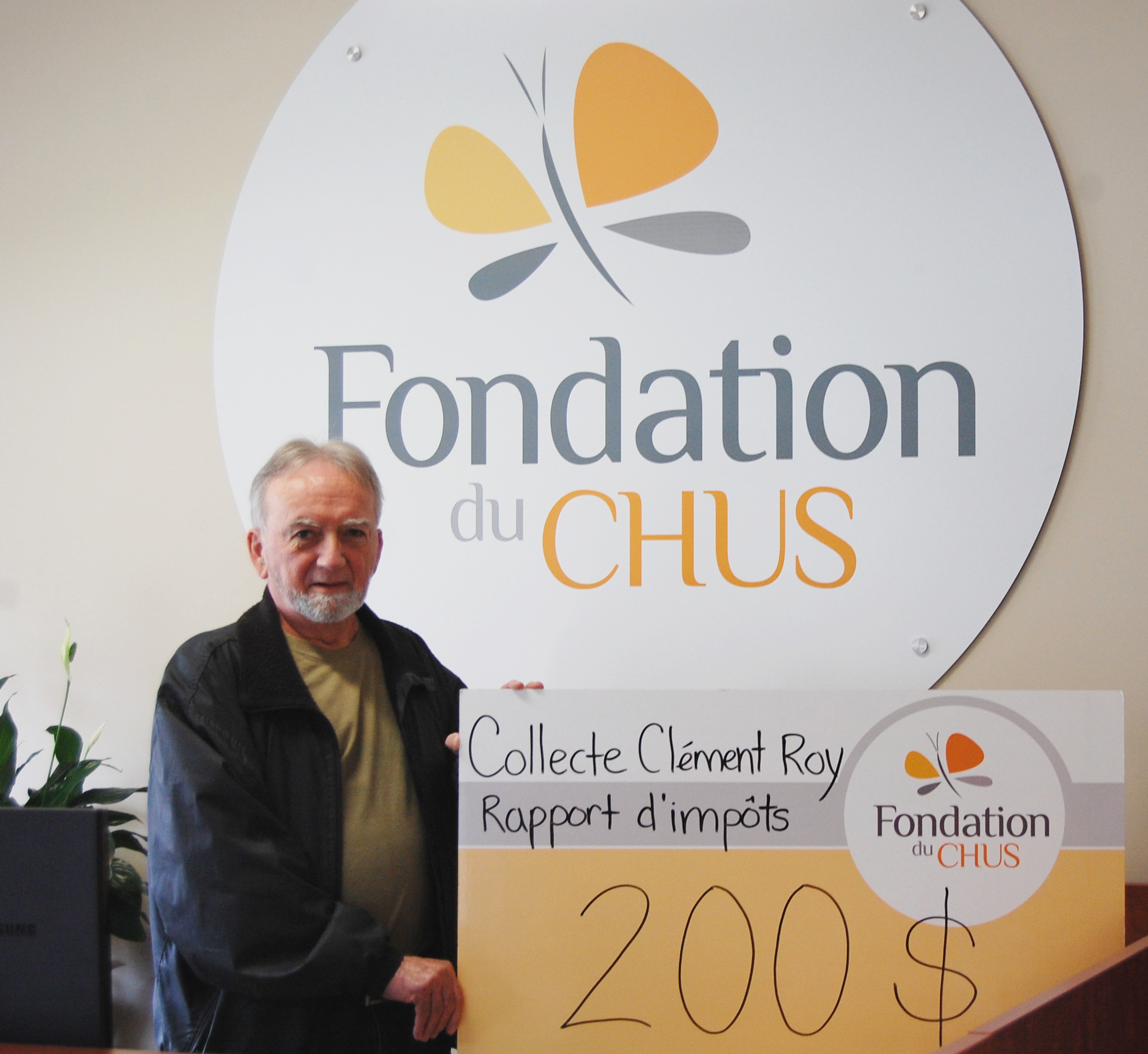 Fondation du CHUS, Clément Roy, remise de chèque