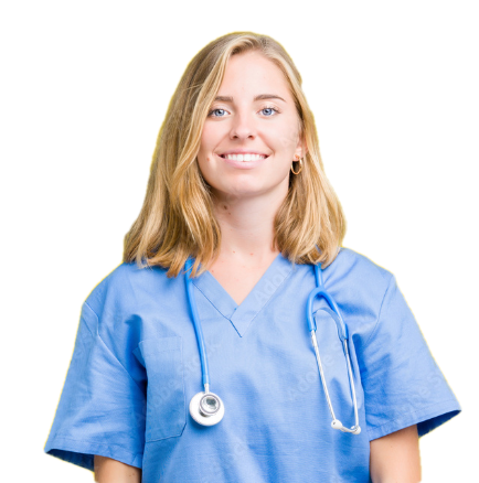 A smiling young female doctor