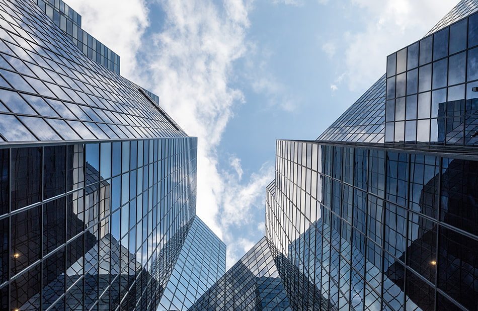 Montréal - immeubles de verre -bureaux - Ville-Marie