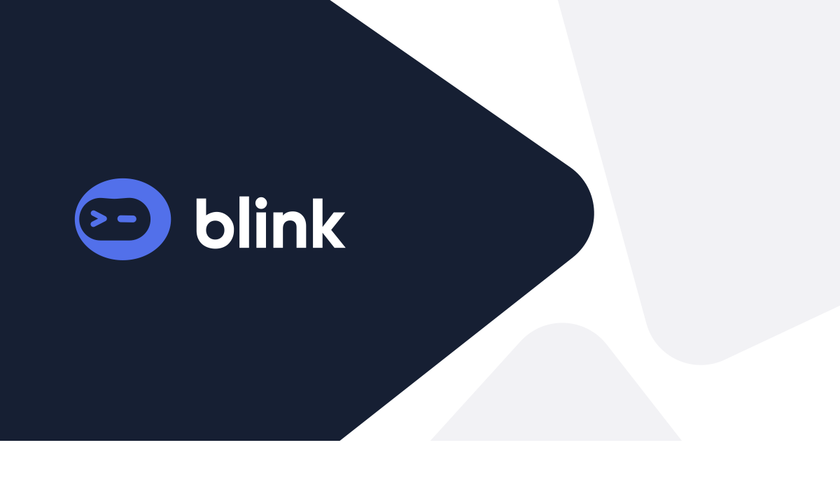 Blink company logo on abstract background