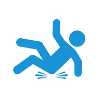 A character sustaining a slip and fall personal injury