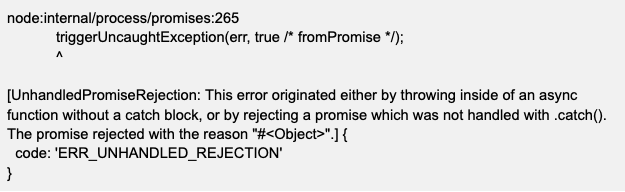 node js 15 crash