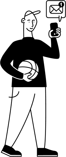 Man looking at phone