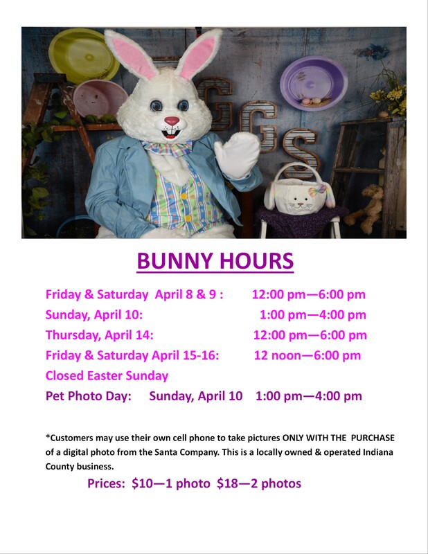 Easter Bunny schedule