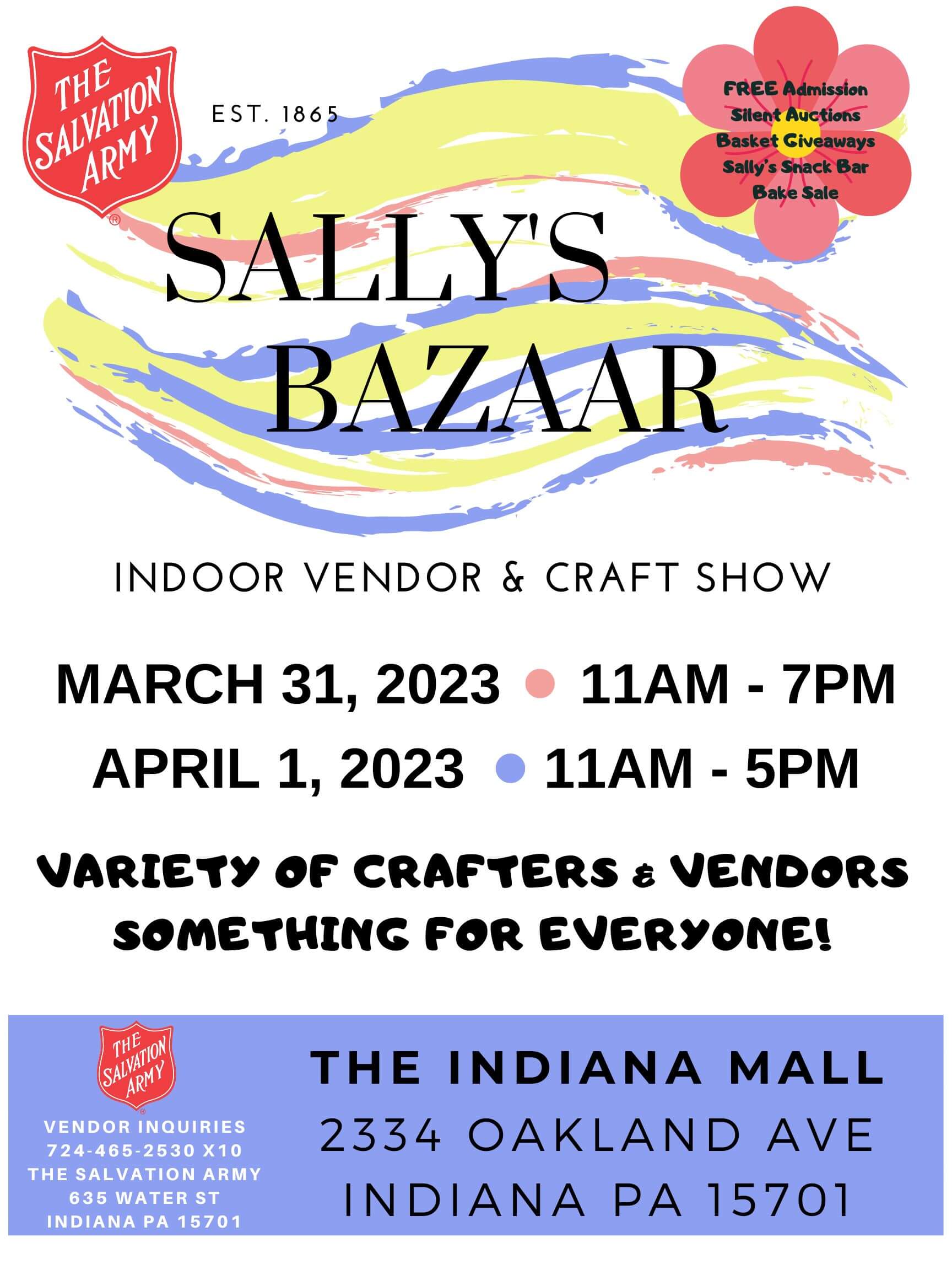 Sally's Bazaar event flyer