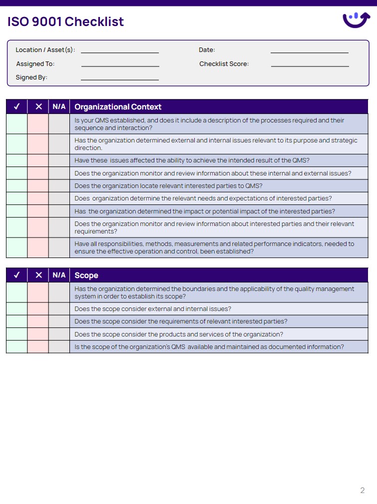 Iso 9001 Checklist Excel Template Iso 9001 Checklist Excel Template