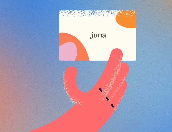 illustration of a hand with a kit from Juna