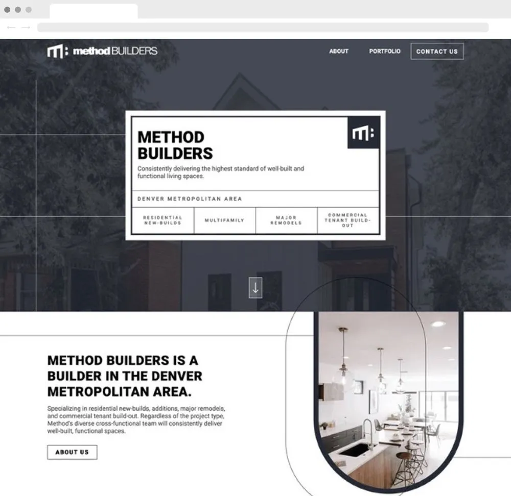 A website screen shot of the Method Builders website