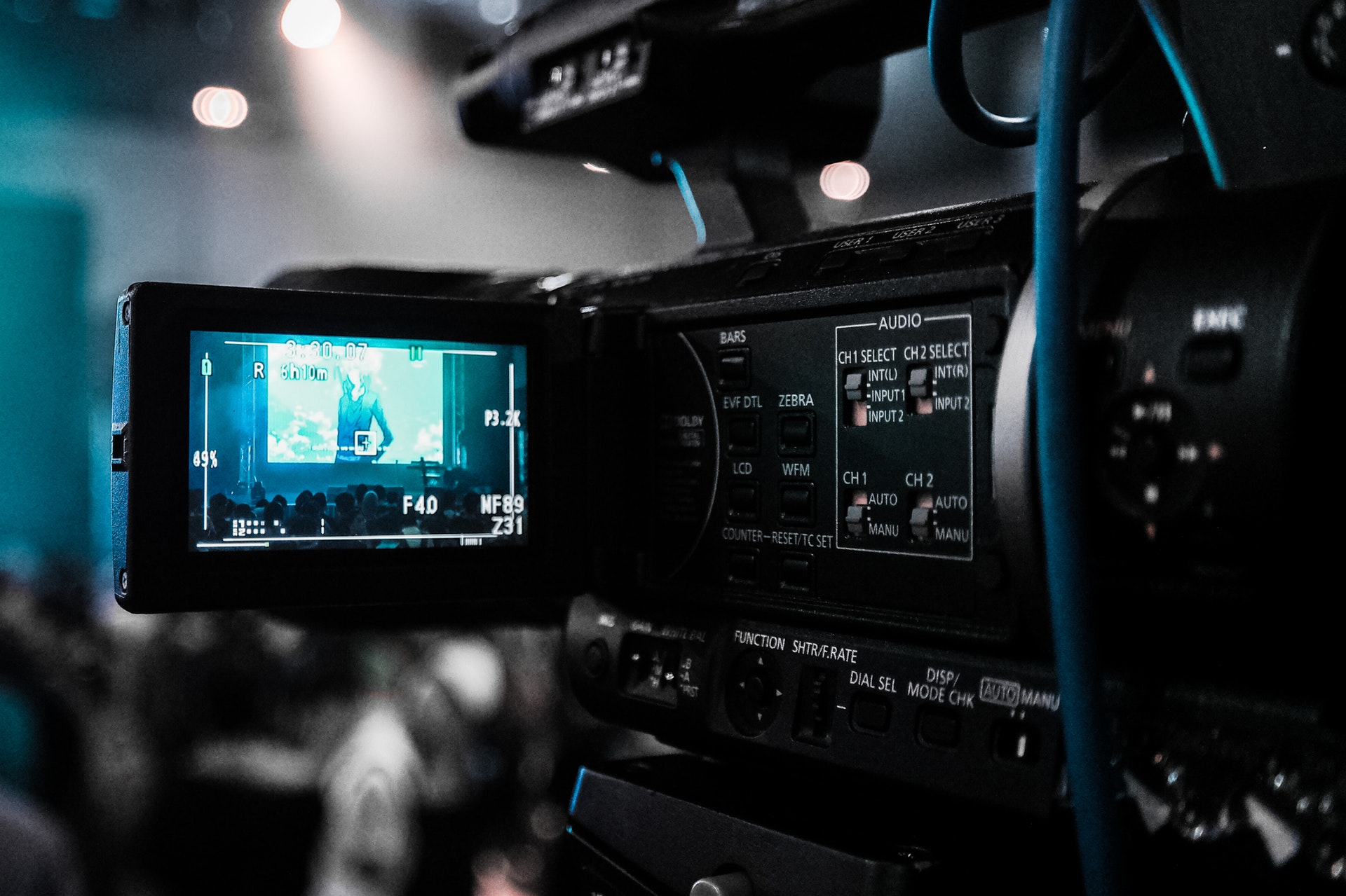 Photo of a television video camera