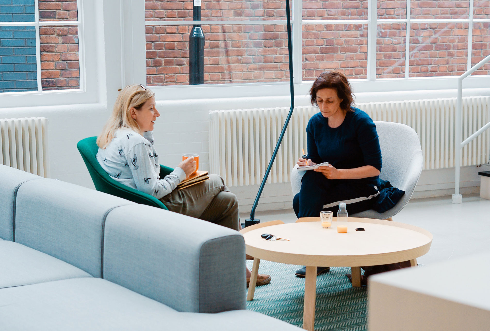 Two ladies having a business meeting