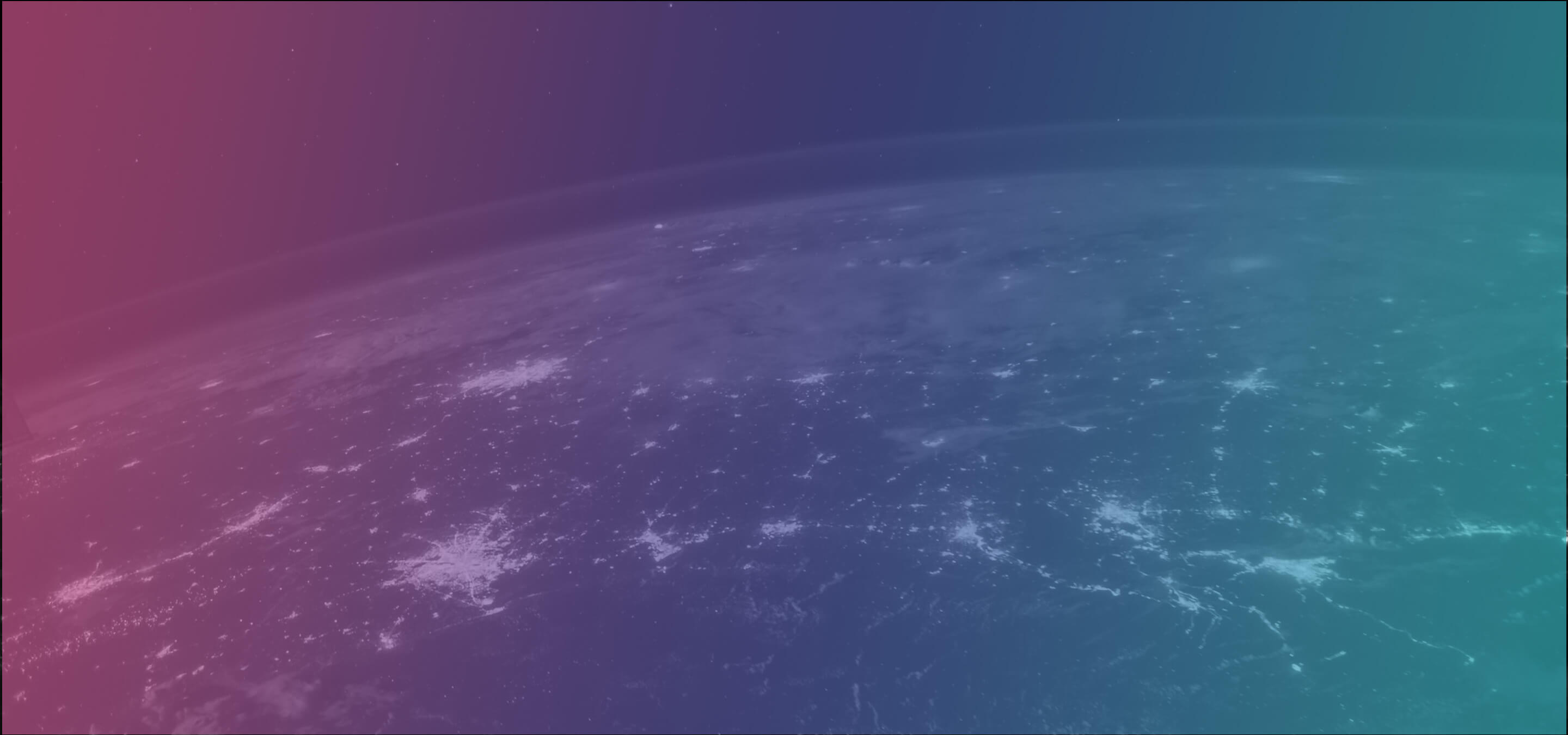 Satellite image of Earth showing the light produced from cities above