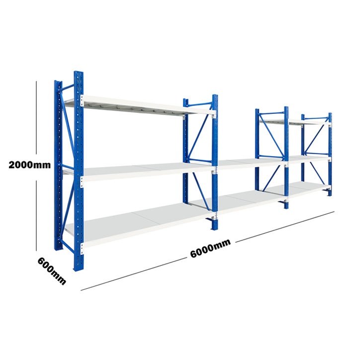 M Metal Garage Shelving + Workbench Package GP620BG (Blue & Grey