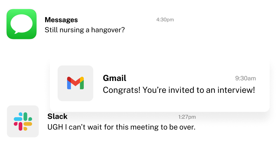 No more sharing your screen. Keep your notifications private.