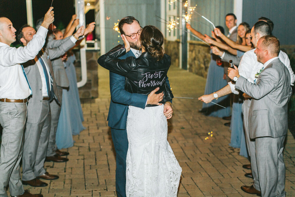 SparklerExit-Sparklers-BrideAndGroomKissing-JustMarried-ErikaLynnPhotography.jpg