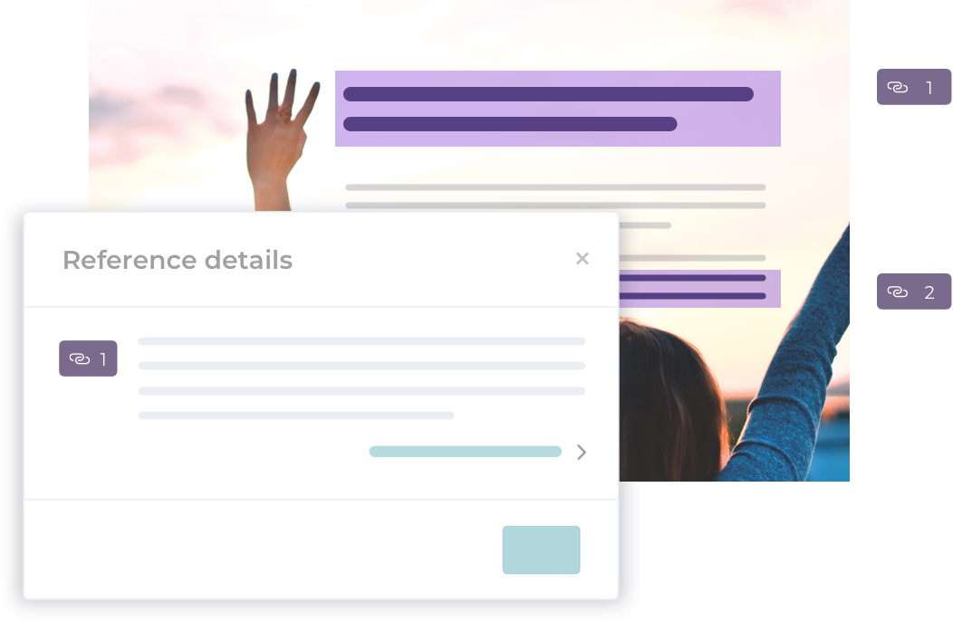 An animation depicting a reference annotation.