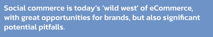 quote that social commerce is today's wild west of ecommerce