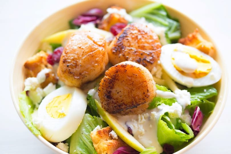 Salat mit Meeresfrüchten