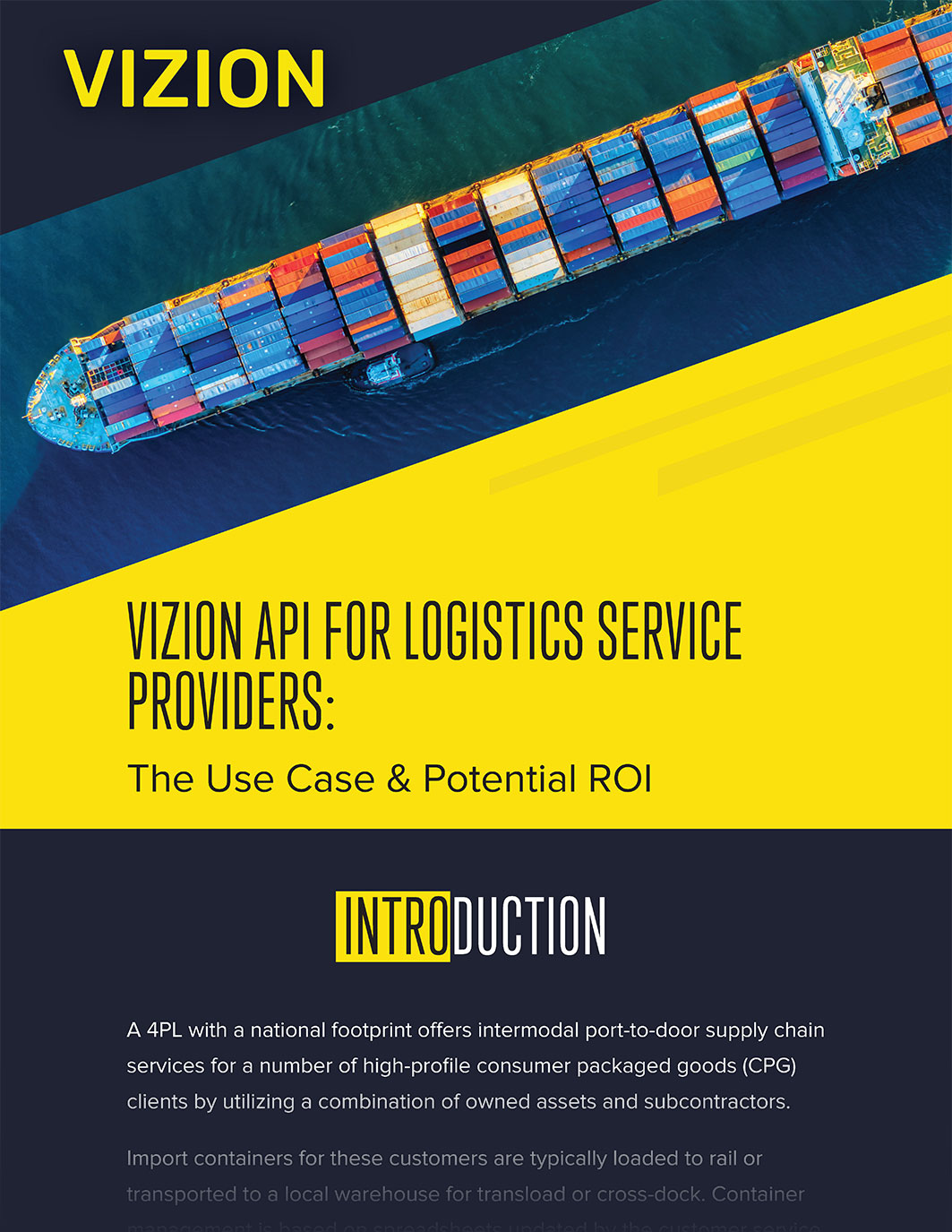 VIZION API for Logistics Service Providers