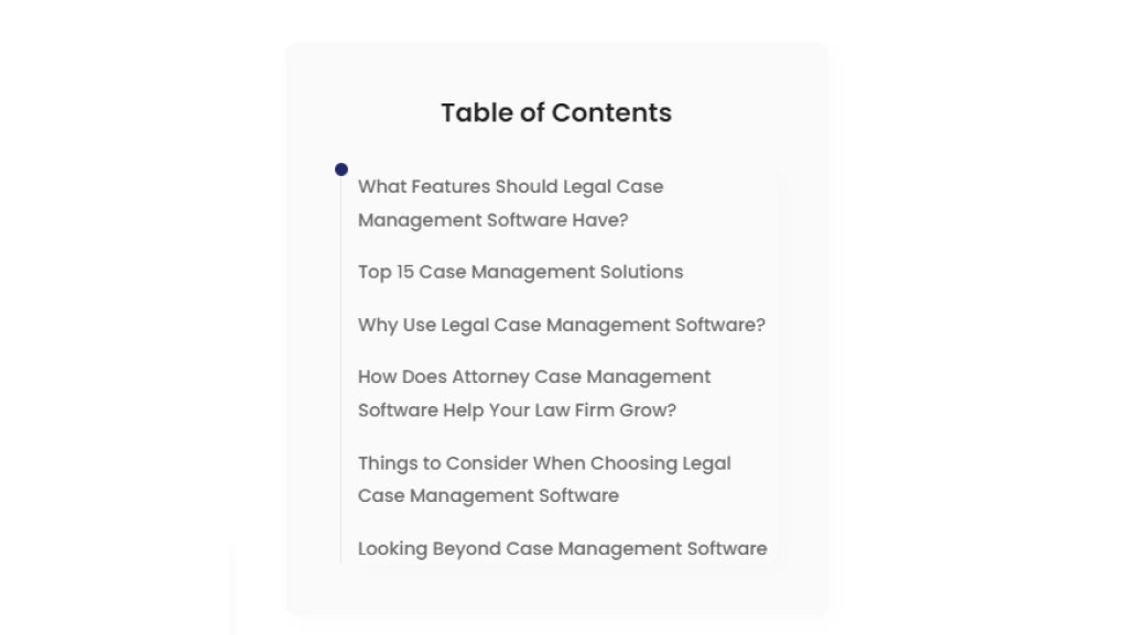 An example of TOC