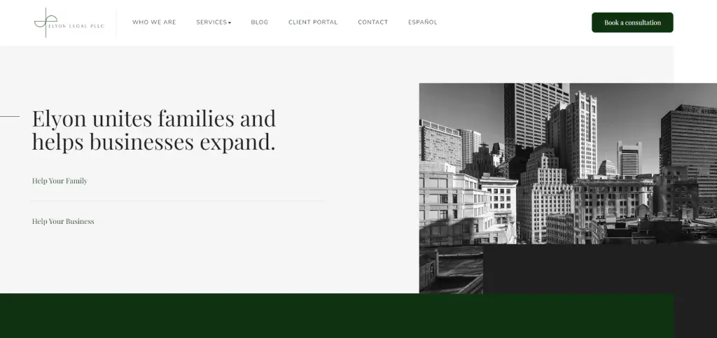 Elyon legal immigration website