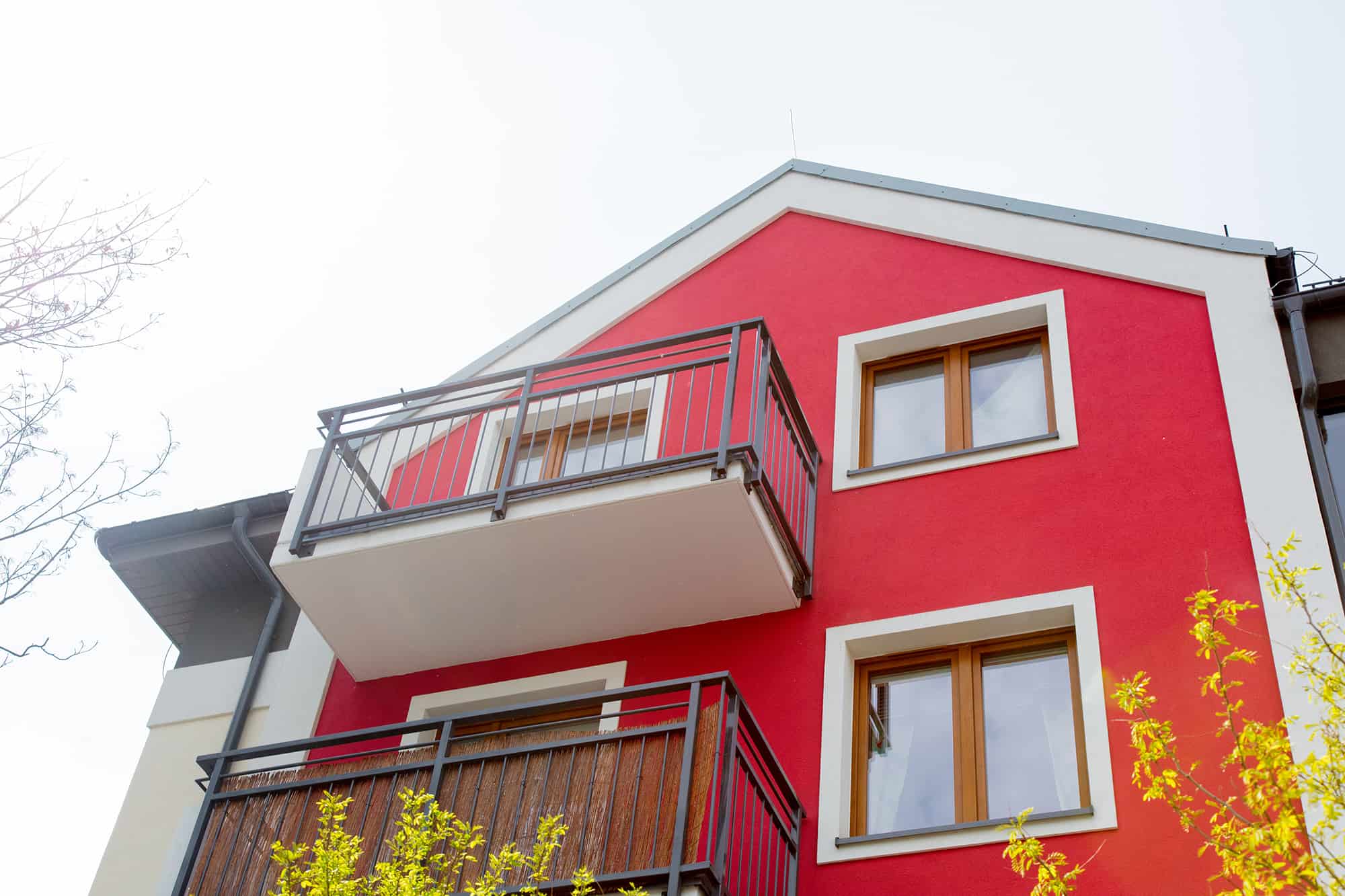 Red House With Balcony