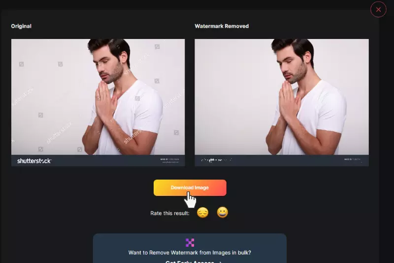 last and Final Step to Upload image without Watermark
