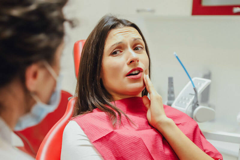Woman getting fitted for veneers in Brambleton