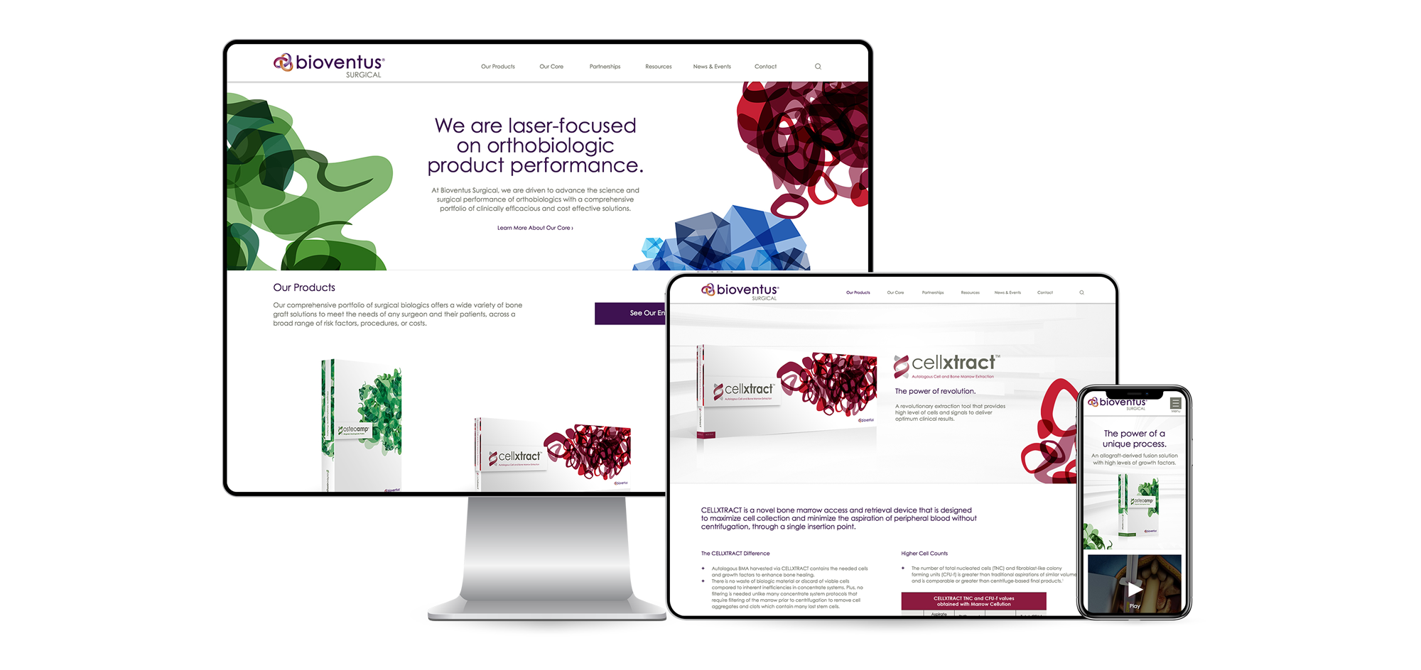 bioventus case study responsive website