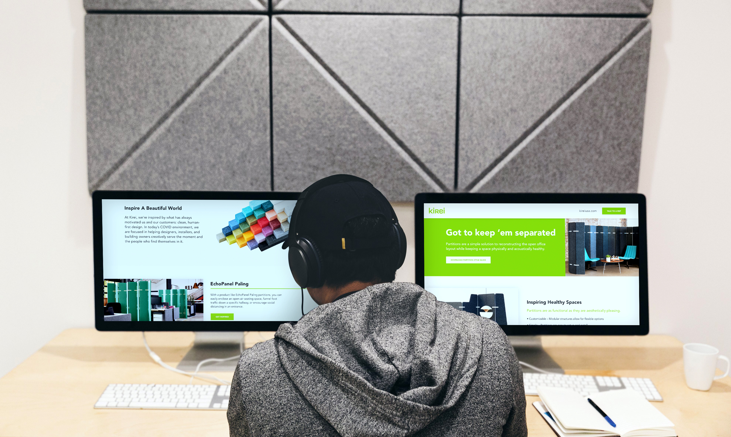 kirei case study desktop mockup