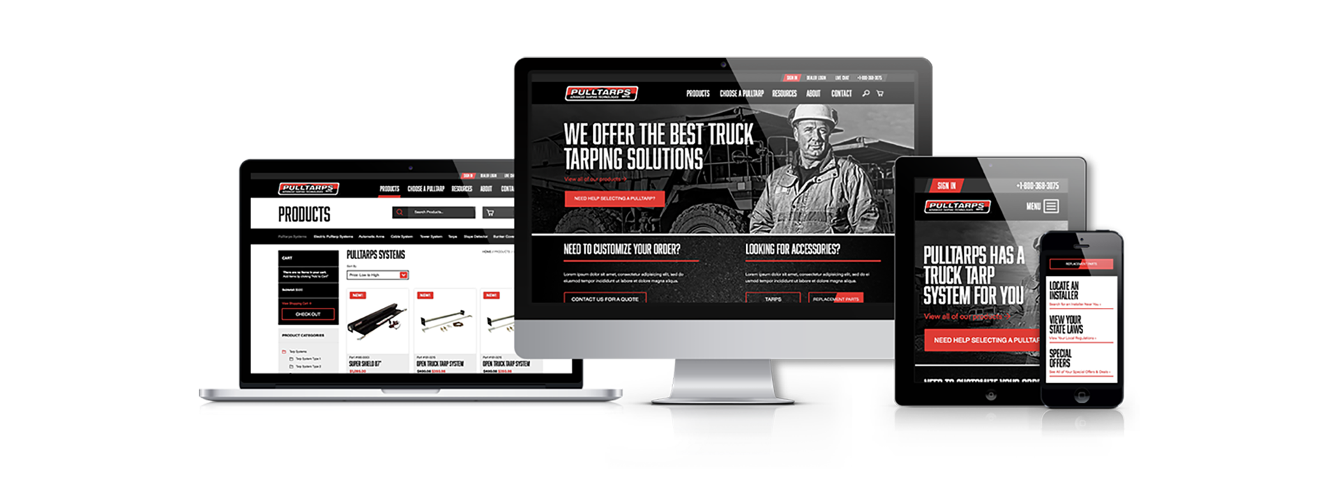 pulltarps case study website responsive