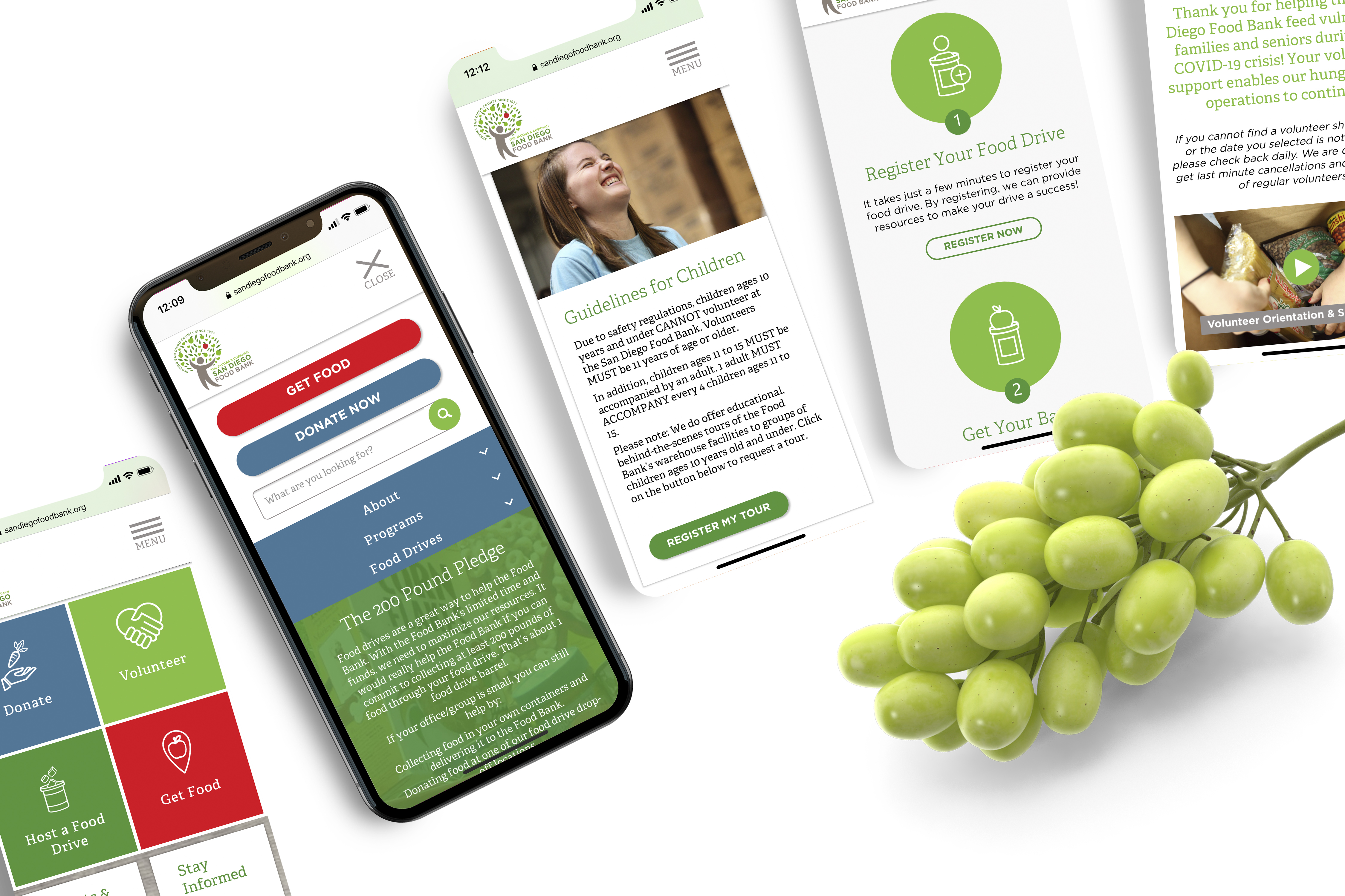 san diego food bank case study mobile mockup