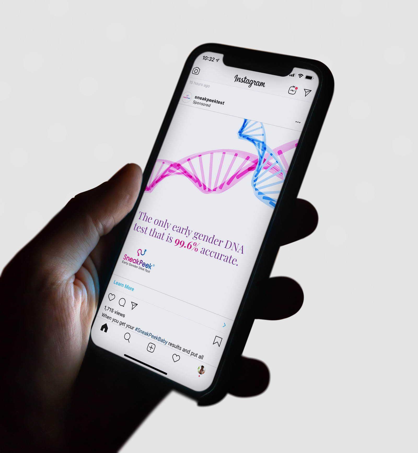 sneakpeek case study ad mockup