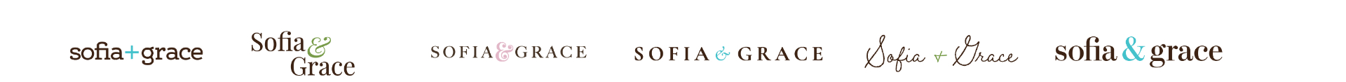 sofia grace case study logo exploration