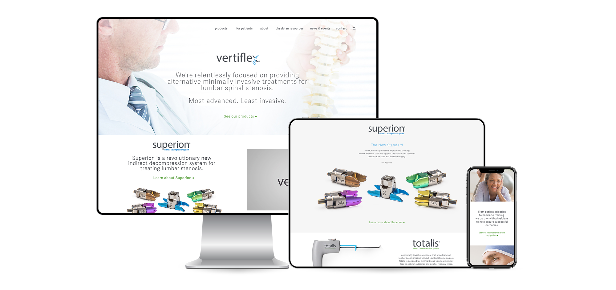 vertiflex case study responsive website