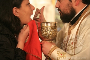 Grèce, Macédoine, Thessalonique, Eucharist in Greek orthodox church