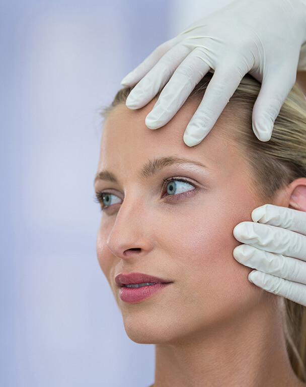 Beautiful woman about to have Kybella done