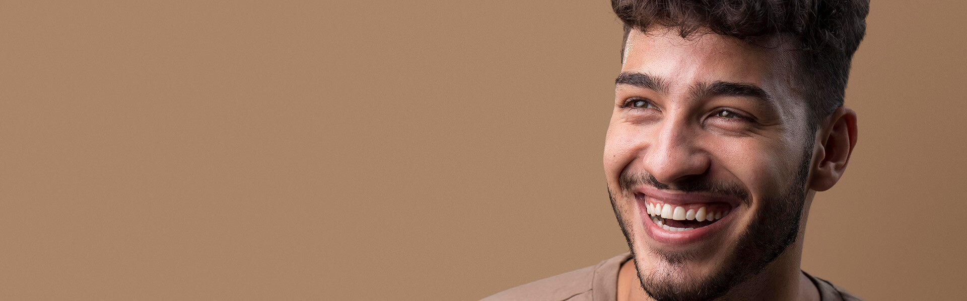Young man with healthy and abundant hair