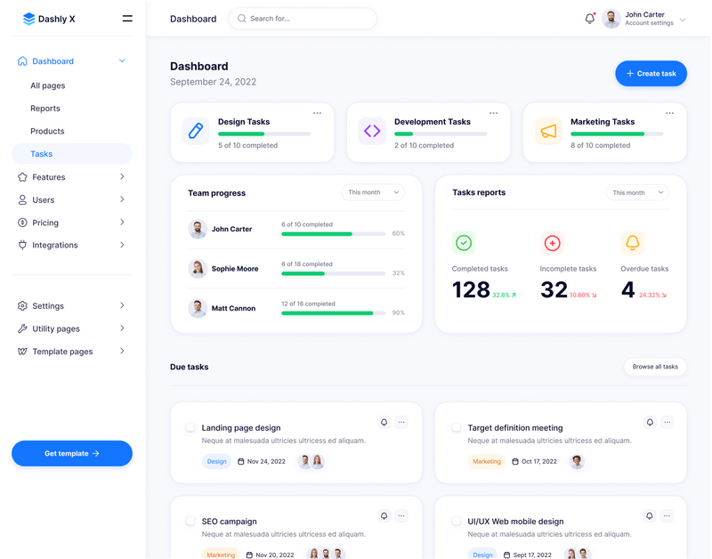 Dashly X - Webflow Ecommerce website template