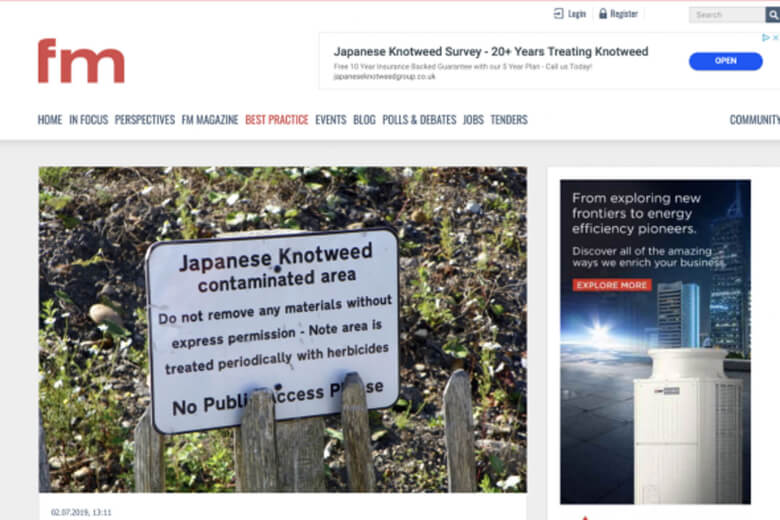 Japanese Knotweed Sign